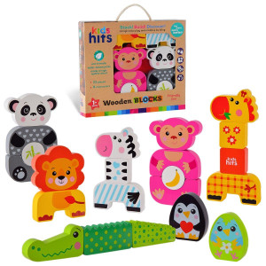 Дерев’яна іграшка Kids Hits  – кубики, 22 деталі, 8 персонажів