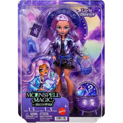 Лялька Monster High Moonspell Magic Layla Stone - Монстр Хай Магія місячного заклинання: Лейла Стоун (JMB90) - Ігровий набір Mattel