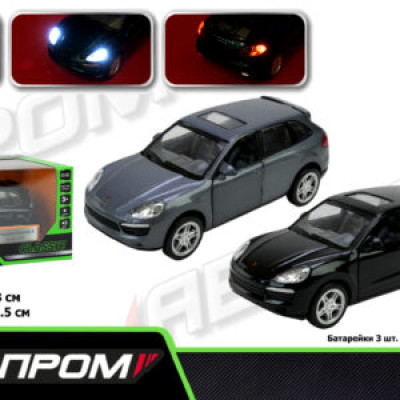  Машина мет. АВТОПРОМ 1:32 Porsche Cayenne S ,батар, світло,звук,відкр..двері, короб. 18*9*9см