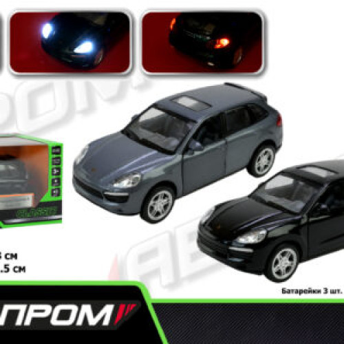  Машина мет. АВТОПРОМ 1:32 Porsche Cayenne S ,батар, світло,звук,відкр..двері, короб. 18*9*9см