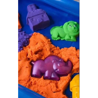 Кінетичний пісок Kid Sand 1200 г + пісочниця, в коробці 19х26х7см, Danko Toys