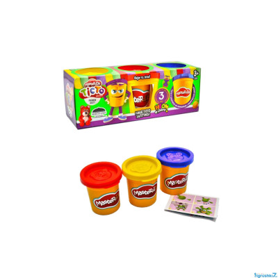 Тісто для ліплення "Master Do" TMDB-01-04U УКР. (15) "Danko Toys", 3 банки*50 г 