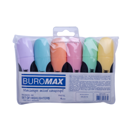 Набір текст-маркерів Buromax PASTEL 6 кольорів