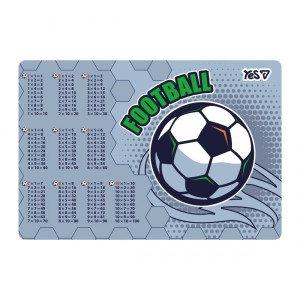 Підкладка для столу пластикова Yes Football таблиця множення 42х29 см 492377