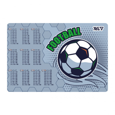 Підкладка для столу пластикова Yes Football таблиця множення 42х29 см 492377
