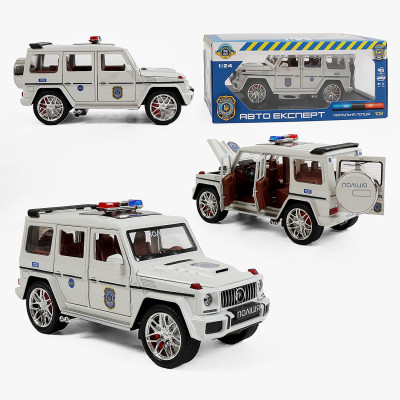 Машина 32968 "Авто Експерт", "Поліція", інерція, звук, підсвічування, відчиняються двері, багажник, капот, масштаб 1:24, 