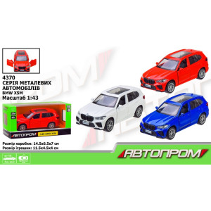  Машина мет. АВТОПРОМ арт. 4370 (96шт/2) 1:43 BMW X5M,3 кольори, відкр. дверей,короб. 
