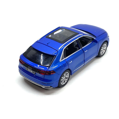 Машинка металева TK Union Group Audi Q8 1:32 світло звук відчиняються двері Синя (GT-08198)