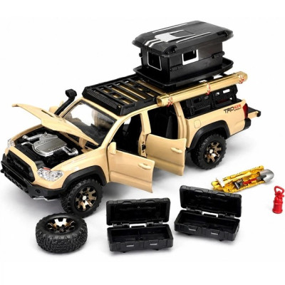Іграшкова машинка Toyota Tacoma TRD Sport 4x4 1:32 металева підсвічування звукові ефекти інерційний механізм відкривні двері