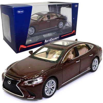 Машинка металева Lexus LS 500H "AutoExpert" Лексус ЛС 500 коричневий, світло звук (GT-1823/11709)
