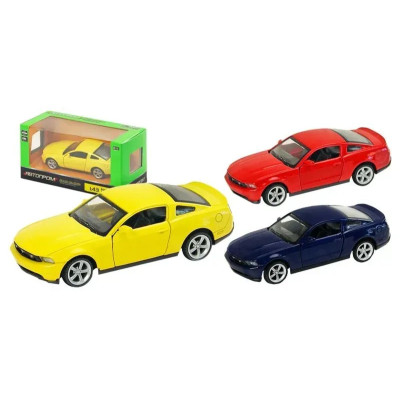 Модель металічна Ford Mustang GT (1:43), жовта, відкриваються двері, Автопром, 4344