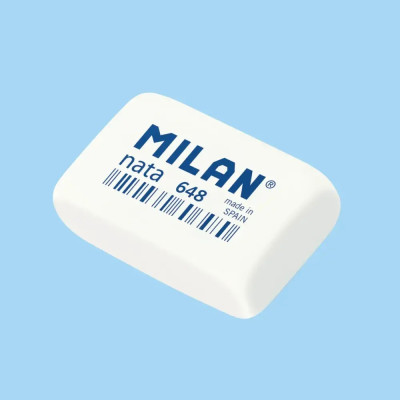 Гумка MILAN прямокутна біла 