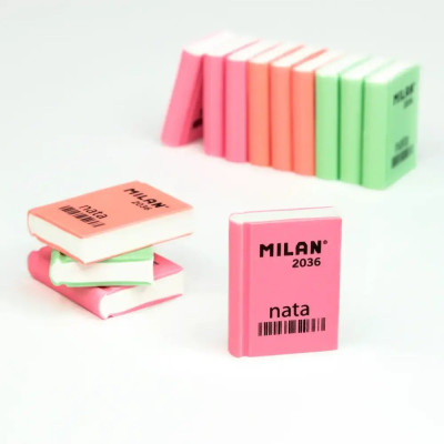Гумка MILAN прямокутна книга-кольорова