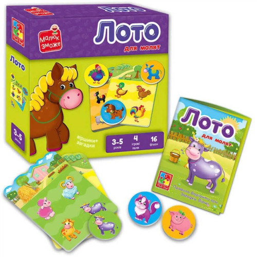 Лото «Ферма» 2100-08 (VT2100-08) Vladi Toys