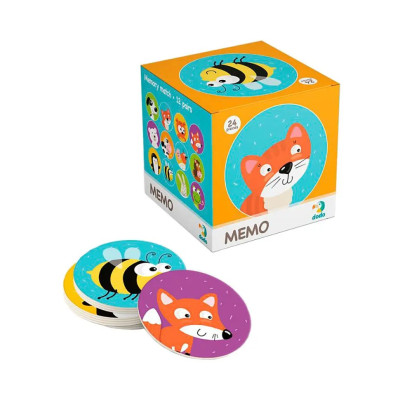 Настільна гра-мемо “Тварини” DoDo Toys 300145 (24 фішки із зображенням)