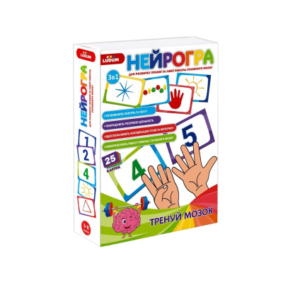 Гра розвиваюча Набір розвиваючих карток. Нейрогра. Ludum ME5032-26