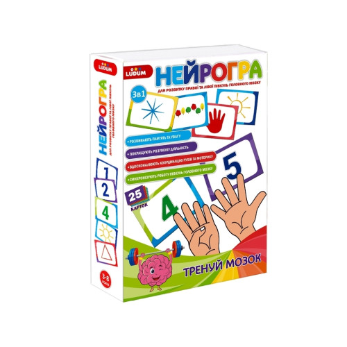 Гра розвиваюча Набір розвиваючих карток. Нейрогра. Ludum ME5032-26