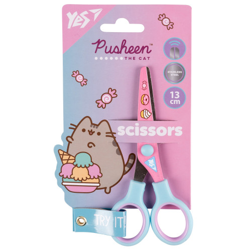 Ножиці, 13см, з принтом на лезі, "Pusheen" 480437 YES