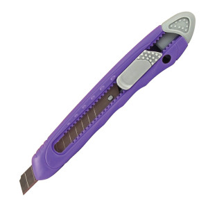 Ніж канцелярський, 9 мм, мех фіксатор, дисплей 6401-A