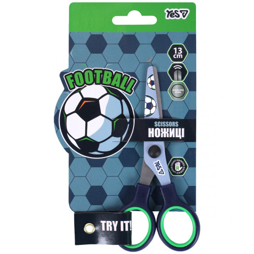 Ножиці Yes Football 13 см з принтом на лезі 480488