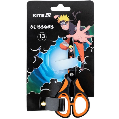 Ножиці дитячі "Kite"/NR25-148/ з гум. вставками, малюнок на лезах, 13см Naruto Shippuden