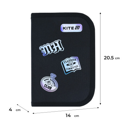 Пенал без наповнення Kite Monster High MH26-622, 1 відділення, 2 відвороти