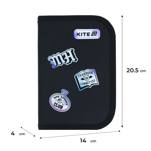 Пенал без наповнення Kite Monster High MH26-622, 1 відділення, 2 відвороти