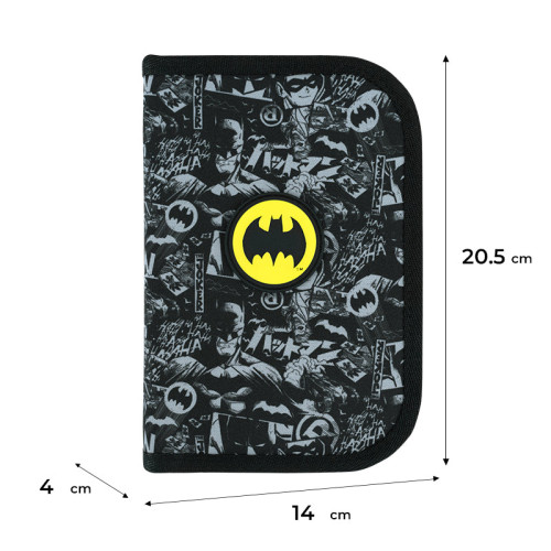 Пенал з наповненням 1 відділення 2 відвороти Kite DC Comics