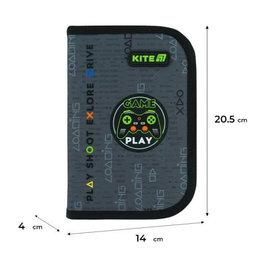 Пенал з наповненням Kite Good Game K26-622H-2, 1 відділення, 2 відвороти