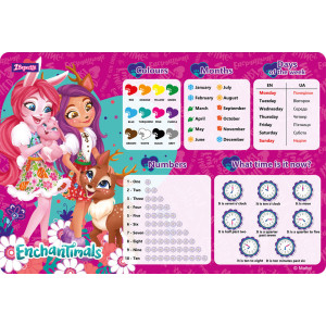 Підкладка для столу пластикова Yes Enchantimals з підказками англійська мова 42x29 см