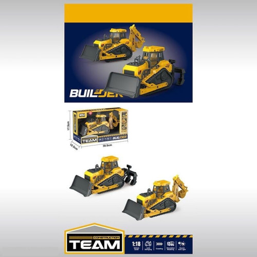  “Бульдозер”, звуки, підсвічування, інерція, масштаб 1:18, рухливі елементи, гумове покриття коліс, в коробці 