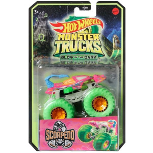 Машинка-позашляховик Hot Wheels Monster Trucks Glow In The Dark Scorpedo