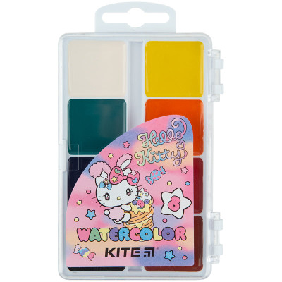 Фарби акварельні Kite Hello Kitty 8 кольорів 