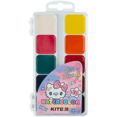 Фарби акварельні Kite Hello Kitty 10 кольорів