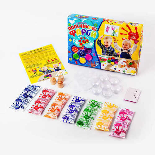 Пальчикові Danko Toys фарби Моя перша творчість 7 кольорів укр