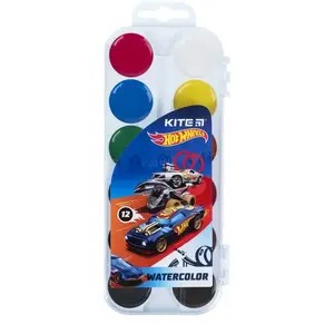 Фарби акварельні Kite Hot Wheels 12 кольорів 
