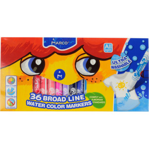 Фломастери Marco Super Washable Jumbo 36 кольорів 