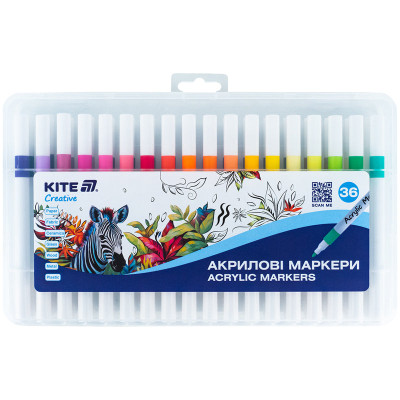 Маркери акрилові Kite Creative 36 кольорів