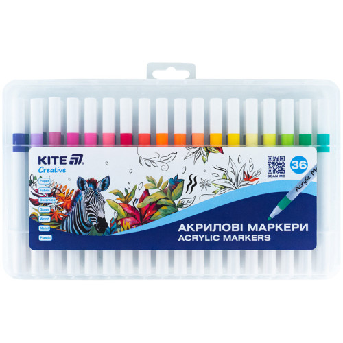 Маркери акрилові Kite Creative 36 кольорів
