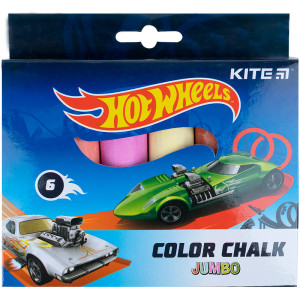 Крейда кольорова Kite Jumbo Hot Wheels 6 кольорів
