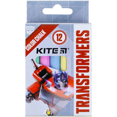 Крейда кольорова Kite Jumbo Transformers 12 штук