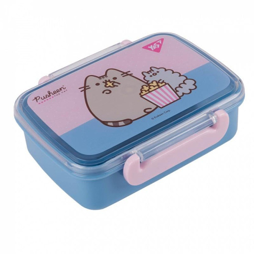 Ланчбокс Yes Pusheen блакитно-рожевий 420 мл 