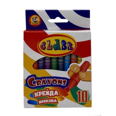 Крейда воскова CLASS 10 кольорів 8х90 мм 