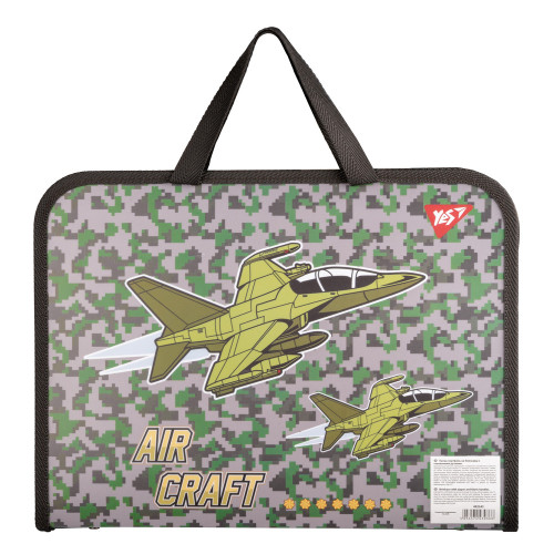 Папка портфель Yes FC на блискавці з тканинними ручками Military