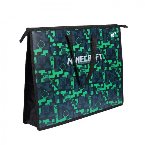 Папка портфель Yes А3 з тканинними ручками Minecraft