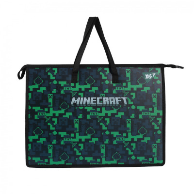 Папка портфель Yes А3 з тканинними ручками Minecraft