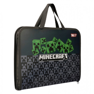 Папка-портфель YES FC на блискавці з тканинними ручками Minecraft Creepers