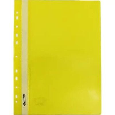 Папка-швидкозшивач А4, з перфорацією, жовта 4-240 03040343 4Office