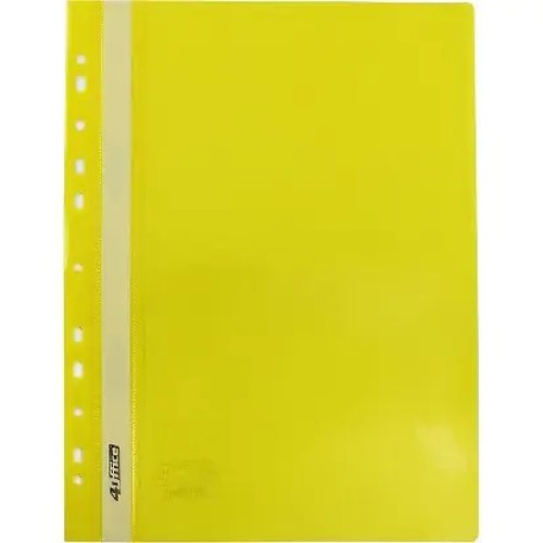 Папка-швидкозшивач А4, з перфорацією, жовта 4-240 03040343 4Office