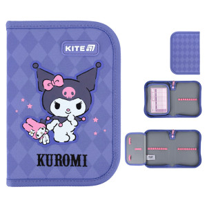 Пенал без наповнення Kite Kuromi 1 відділення, 1 відворот